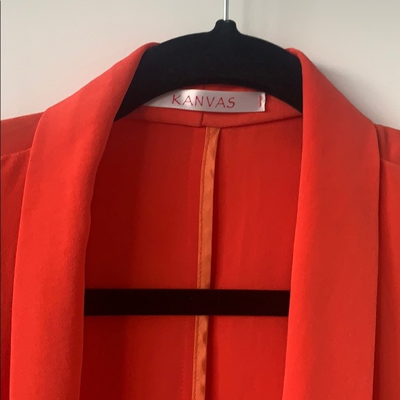 Kanvas Orange Open Blazer - Picture 3 of 5